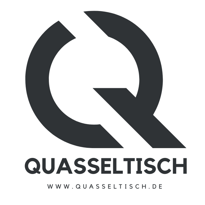 Quasseltisch - der Tisch mit dem Kennzeichen Q - Reden, quatschen, qualit-talk auf dem Quasseltisch